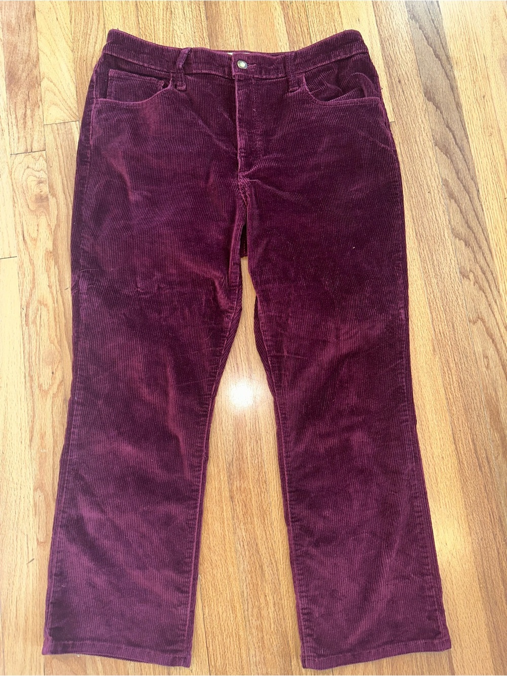 Corduroy high ankle bootcut pants